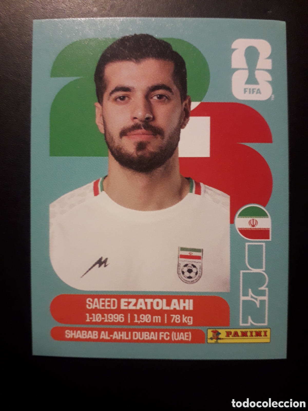 Cromos de F&uacute;tbol: EZATOLAHI IR&Aacute;N IRN 11 MUNDIAL F&Uacute;TBOL 2026 FIFA WORLD CUP PANINI SIN PEGAR PEDIDO M&Iacute;NIMO 3&euro;