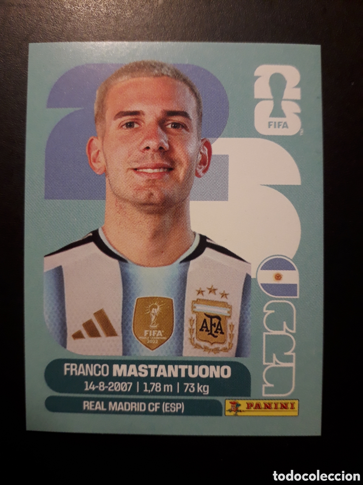 Cromos de F&uacute;tbol: MASTANTUONO ARGENTINA ARG 15 MUNDIAL F&Uacute;TBOL 2026 FIFA WORLD CUP PANINI SIN PEGAR PEDIDO M&Iacute;NIMO 3&euro;