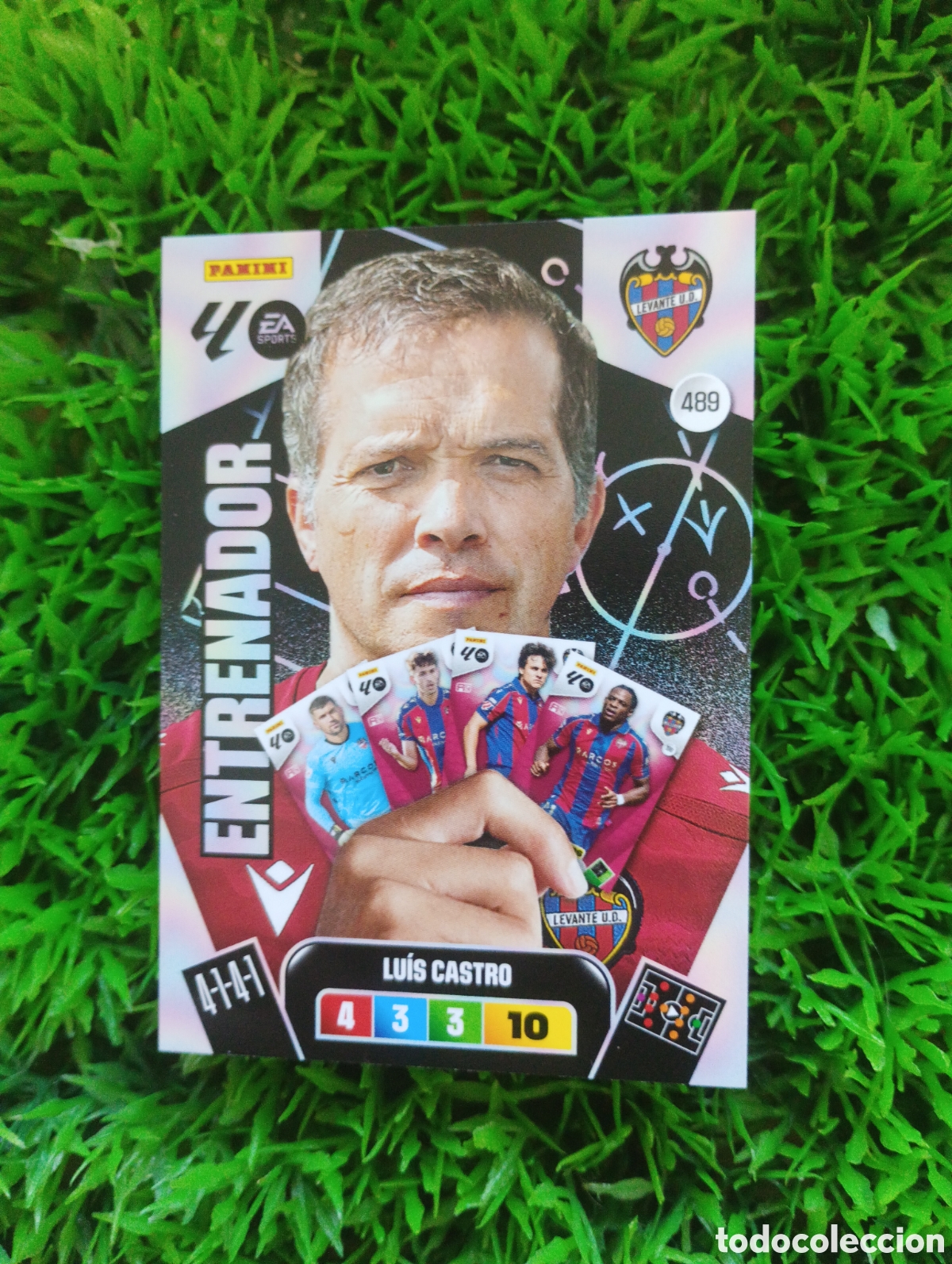 Cromos de F&uacute;tbol: Luis Castro Levante ENTRENADOR Adrenalyn 25-26 # 489