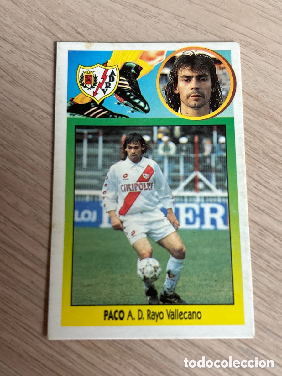 Cromos de F&uacute;tbol: PACO RAYO VALLECANO BAJA CARTON LIGA ESTE 1993 1994 93 94 NUNCA PEGADO SIN PEGAR