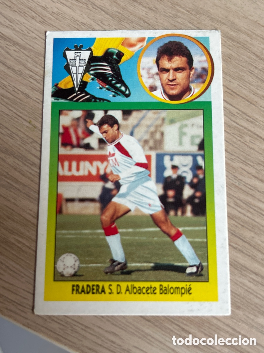 Cromos de F&uacute;tbol: FRADERA ALBACETE COLOCA CARTON LIGA ESTE 1993 1994 93 94 NUNCA PEGADO SIN PEGAR