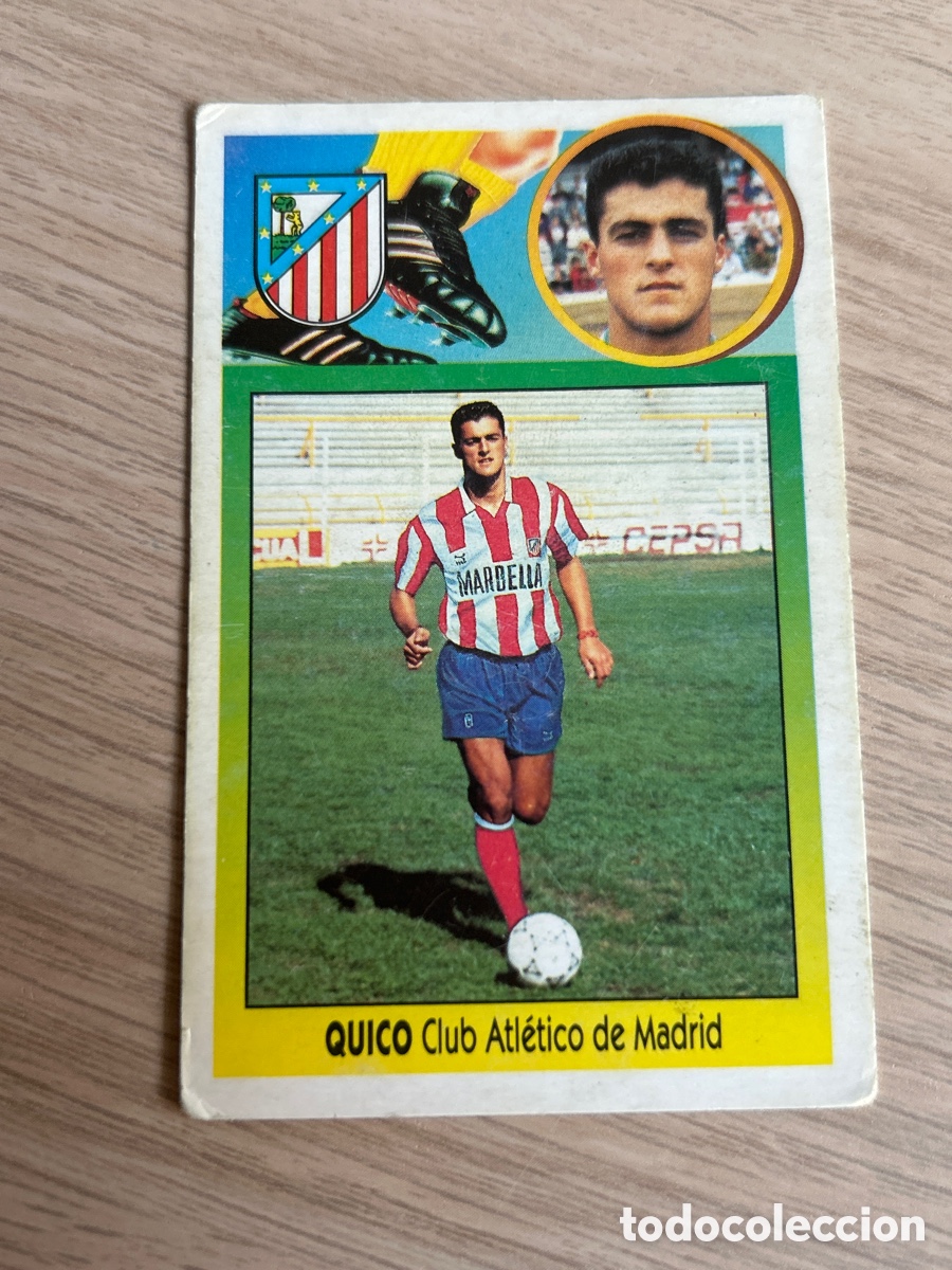 Cromos de F&uacute;tbol: QUICO ATLETICO DE MADRID LIGA ESTE 1993 1994 93 94 NUNCA PEGADO SIN PEGAR