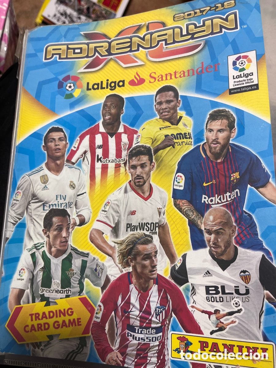 Cromos de F&uacute;tbol: &Aacute;lbum de cromos/cartas f&uacute;tbol adrenalyn 2017-2018 panini casi completo LaLiga - la liga
