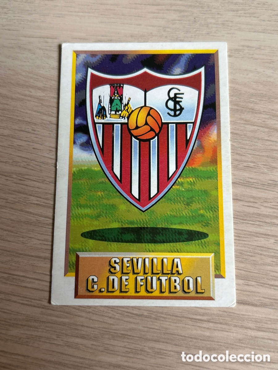 Cromos de F&uacute;tbol: ESCUDO SEVILLA LIGA ESTE 1993 1994 93 94 NUNCA PEGADO SIN PEGAR