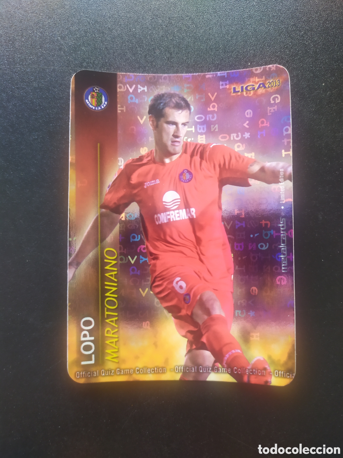 Cromos de F&uacute;tbol: Mundicromo fichas Liga 2012 2013 12 13 Lopo maratoniano brillo letras limitada Getafe