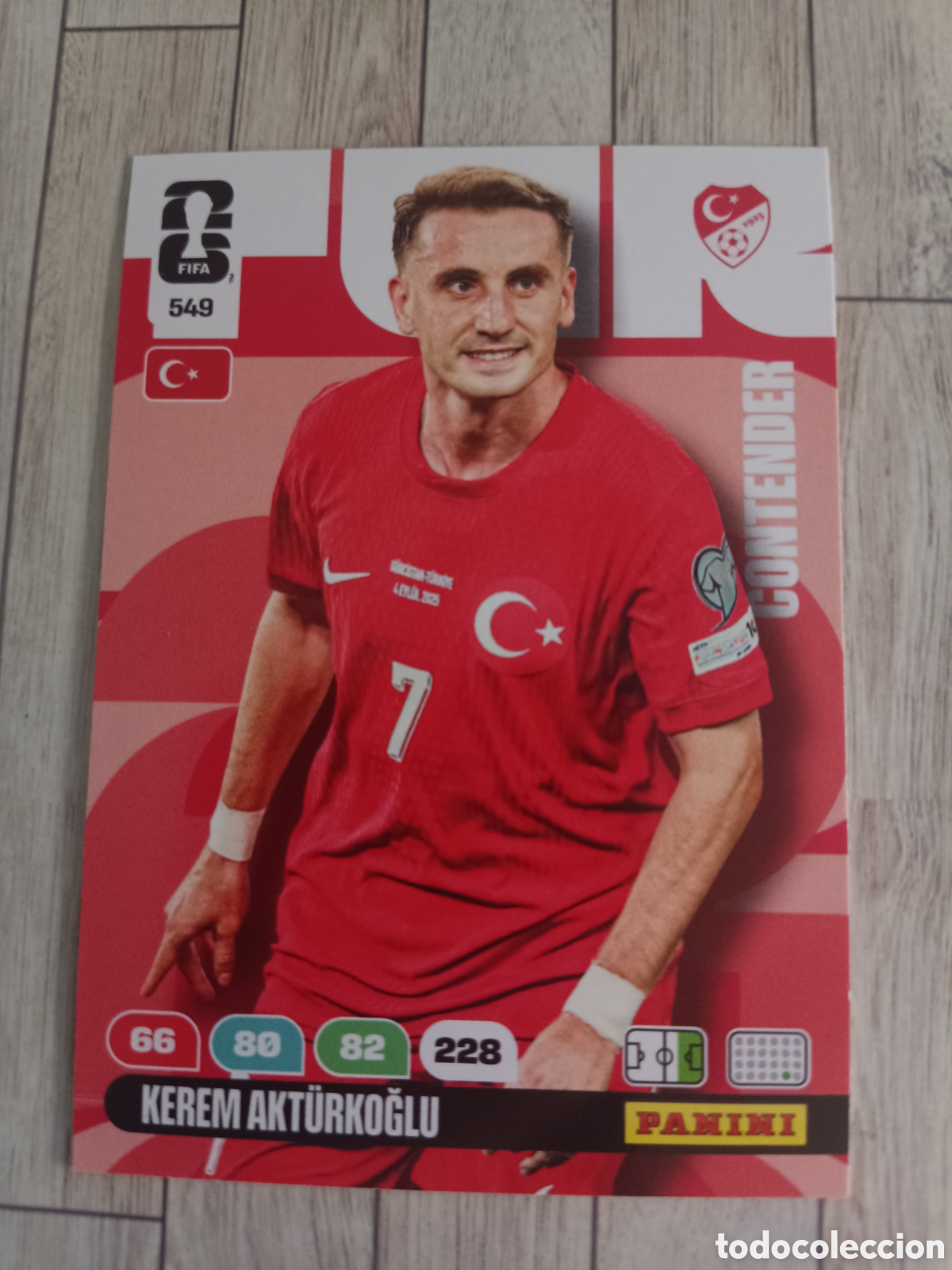 Cartes &agrave; collectionner de Football: 549 KEREM AKT&Uuml;RKOĞLU TURQU&Iacute;A CONTENDERS ADRENALYN XL MUNDIAL FIFA WORLD CUP 2026 PANINI
