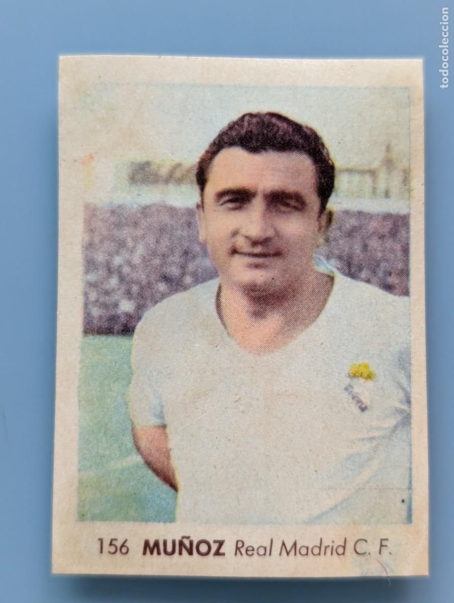 Cromos de F&uacute;tbol: MUY DIFICIL CROMO n&ordm; 156 MIGUEL MU&Ntilde;OZ REAL MADRID ED RUIZ ROMERO FUTBOL LIGA 1955-56 55/56 FOOTBALL