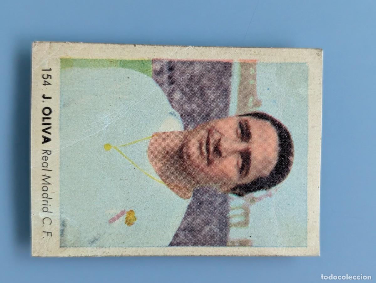 Cromos de F&uacute;tbol: MUY DIFICIL CROMO n&ordm; 154 J. OLIVA REAL MADRID ED RUIZ ROMERO FUTBOL LIGA 1955-56 55/56 FOOTBALL