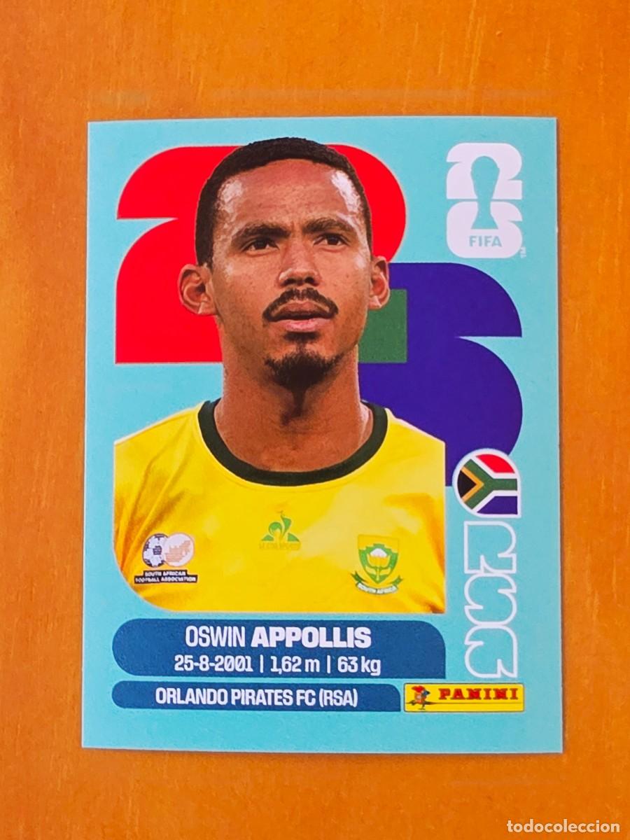 Cromos de F&uacute;tbol: RSA 20 Oswin Apollis, Sud&aacute;frica, Panini FIFA World Cup Mundial 2026 Sticker