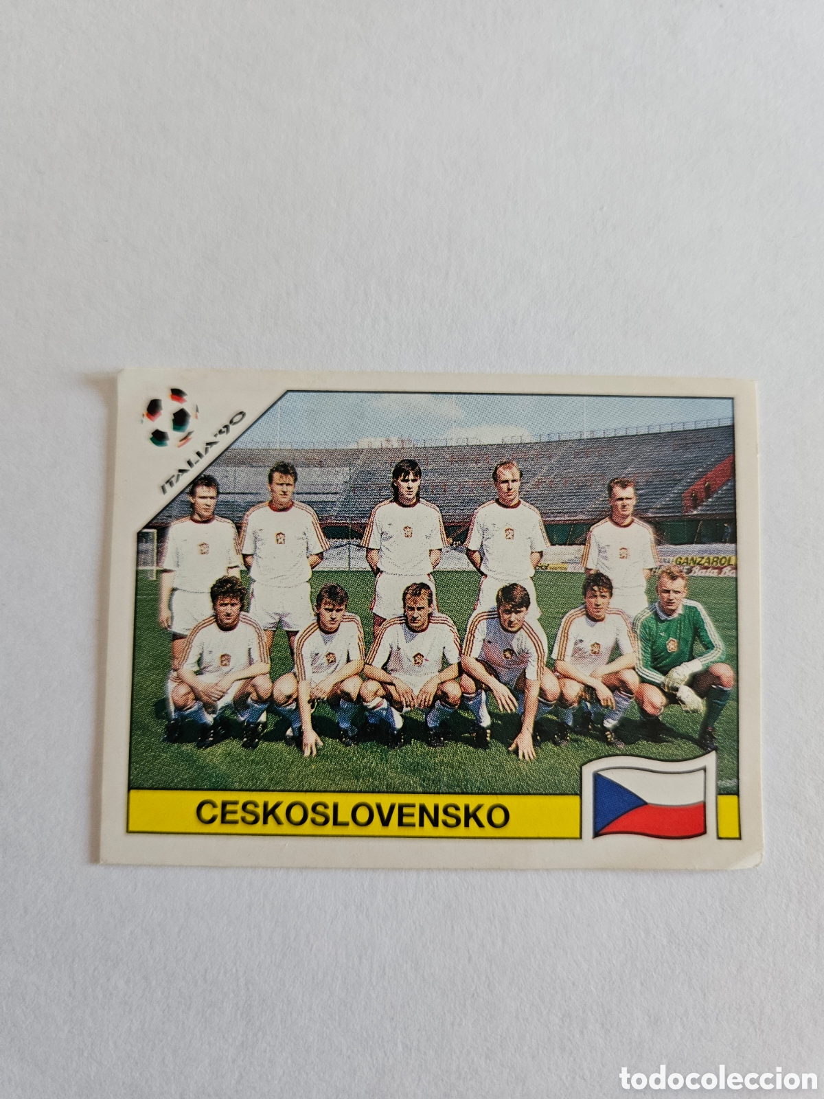 Cromos de F&uacute;tbol: EQUIPO SELECCION CHECOSLOVAQUIA 79 MUNDIAL ITALIA 1990 90 PANINI NUNCA PEGADO SIN PEGAR