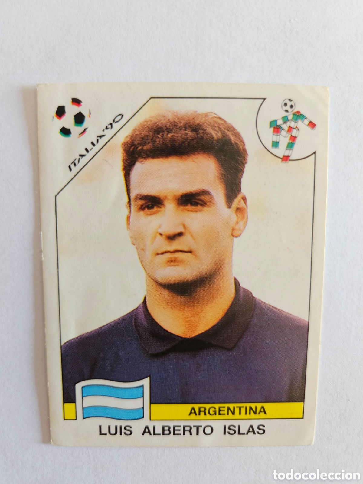 Cromos de F&uacute;tbol: LUIS ALBERTO ISLAS SELECCION ARGENTINA 116 MUNDIAL ITALIA 1990 90 PANINI NUNCA PEGADO SIN PEGAR