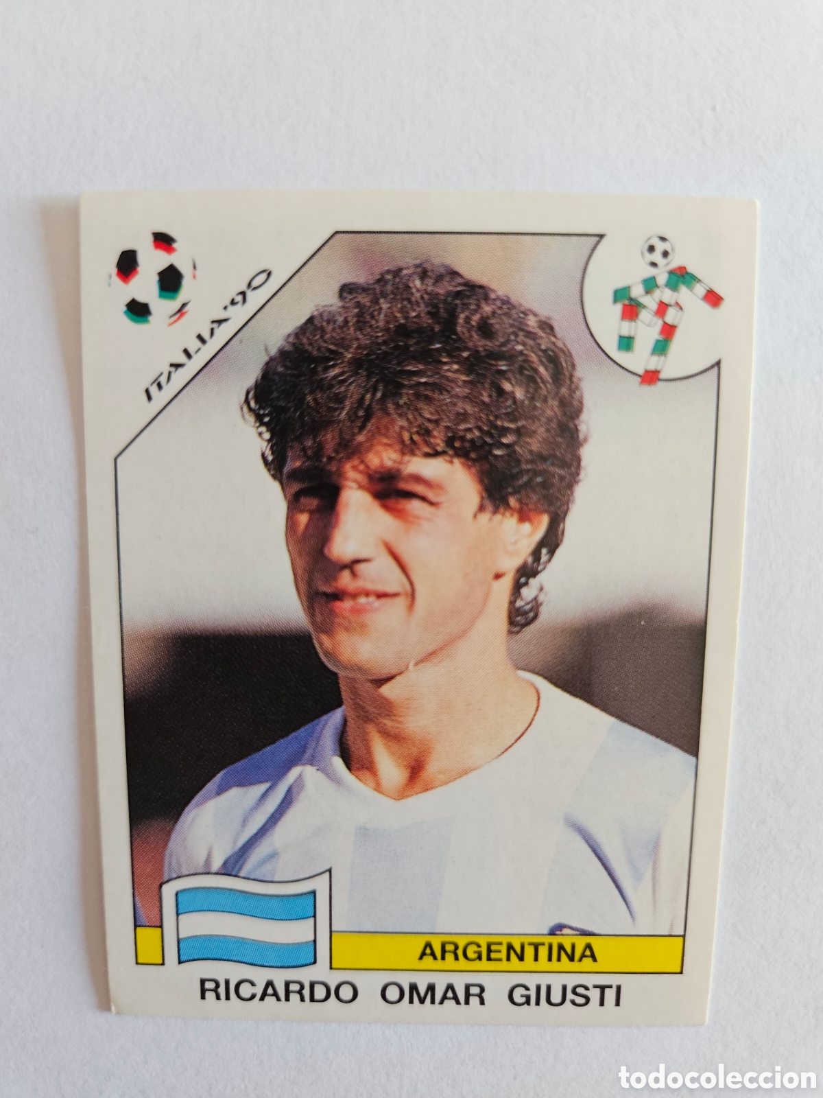 Cromos de F&uacute;tbol: RICARDO OMAR GIUSTI ARGENTINA 123 MUNDIAL ITALIA 1990 90 PANINI NUNCA PEGADO SIN PEGAR