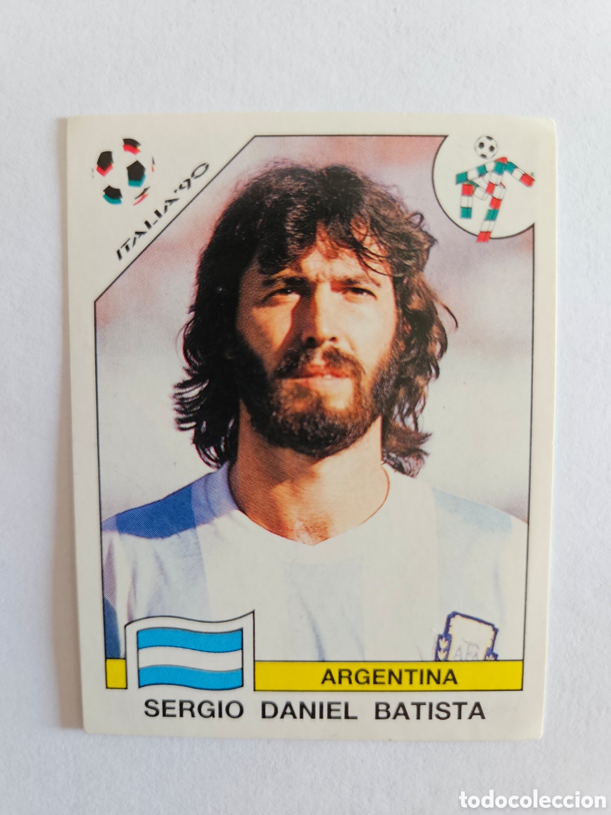 Cromos de F&uacute;tbol: N&deg;124 Sergio Daniel Batista (Argentina) Mundial Italia 90 PANINI. Nunca pegado