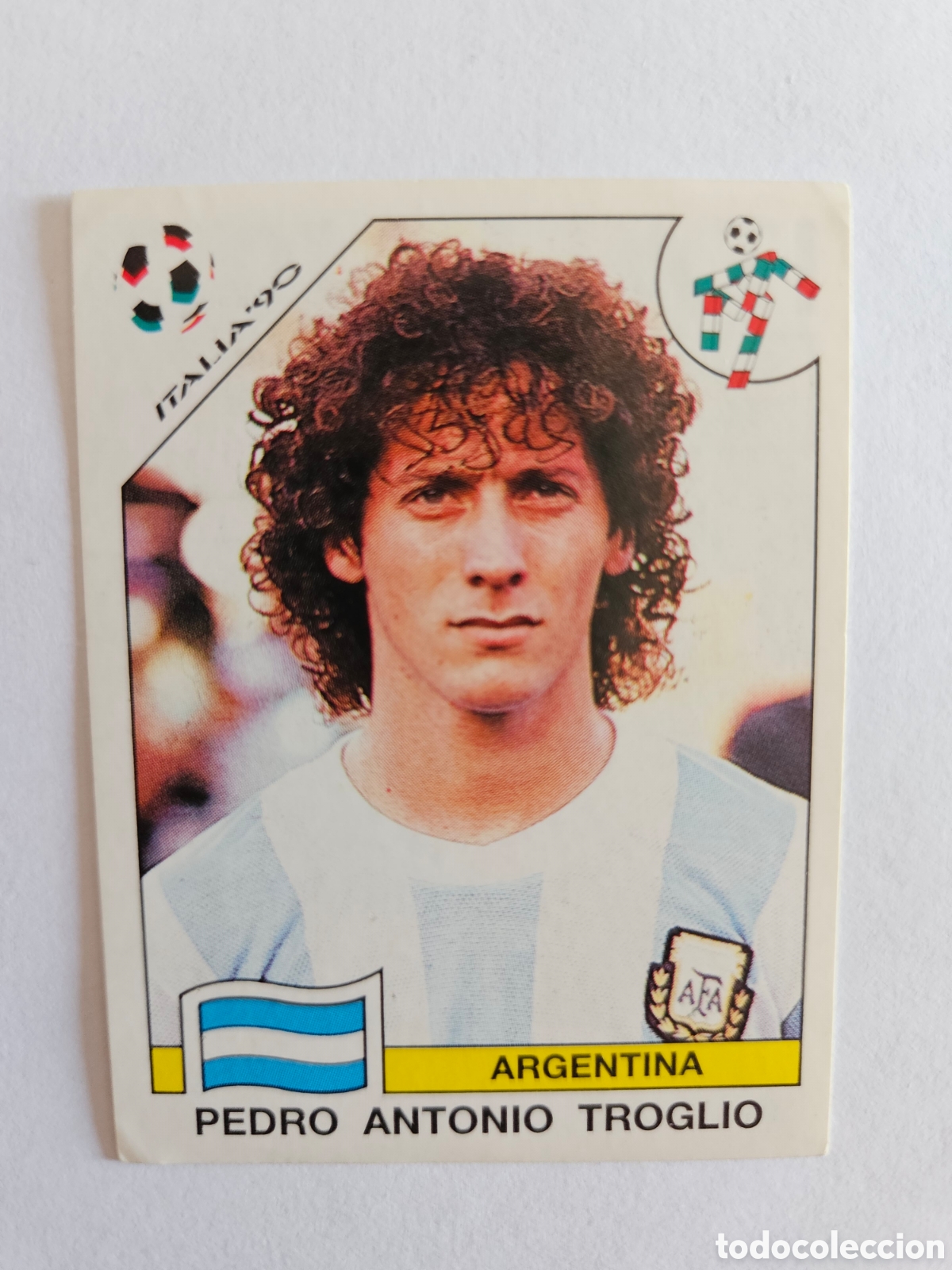 Cromos de F&uacute;tbol: ANTONIO TROGLIO SELECCION ARGENTINA 125 MUNDIAL ITALIA 1990 90 PANINI NUNCA PEGADO SIN PEGAR