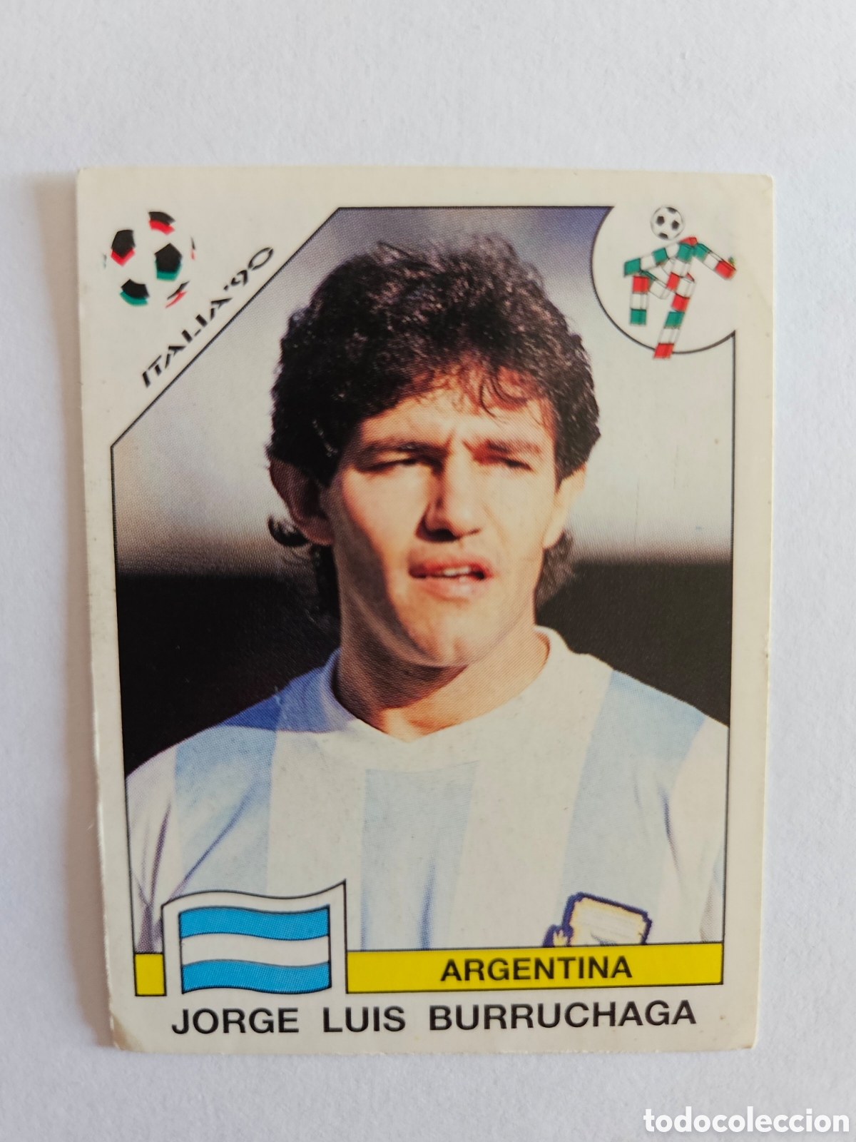 Cromos de F&uacute;tbol: J. LUIS BURRUCHAGA SELECCION ARGENTINA 127 MUNDIAL ITALIA 90 1990 PANINI NUNCA PEGADO SIN PEGAR