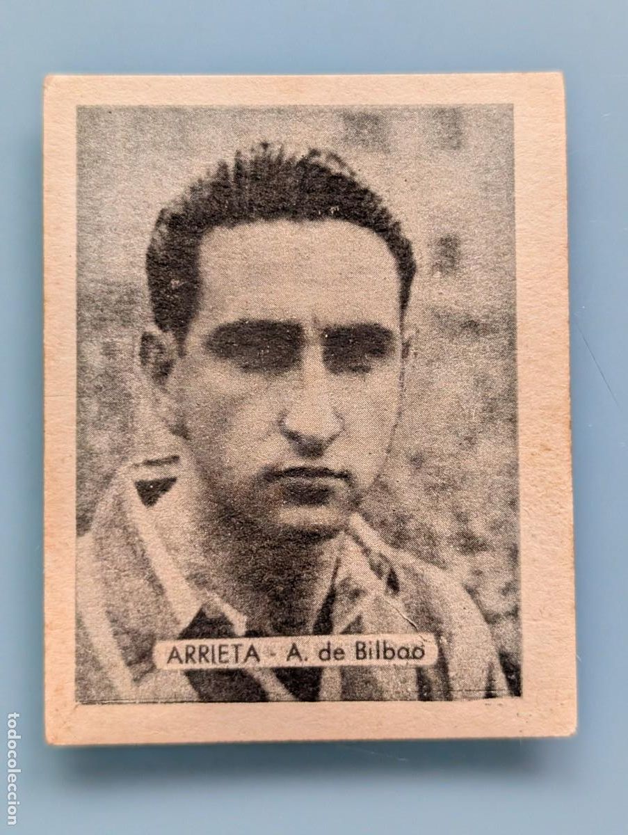 Fu&szlig;ball-Sticker: MUY DIFICIL CROMO CARD ARRIETA ATHLETIC ATLETICO BILBAO FUTBOL RUIZ ROMERO 1950/51 1950 1951 VIZCAYA