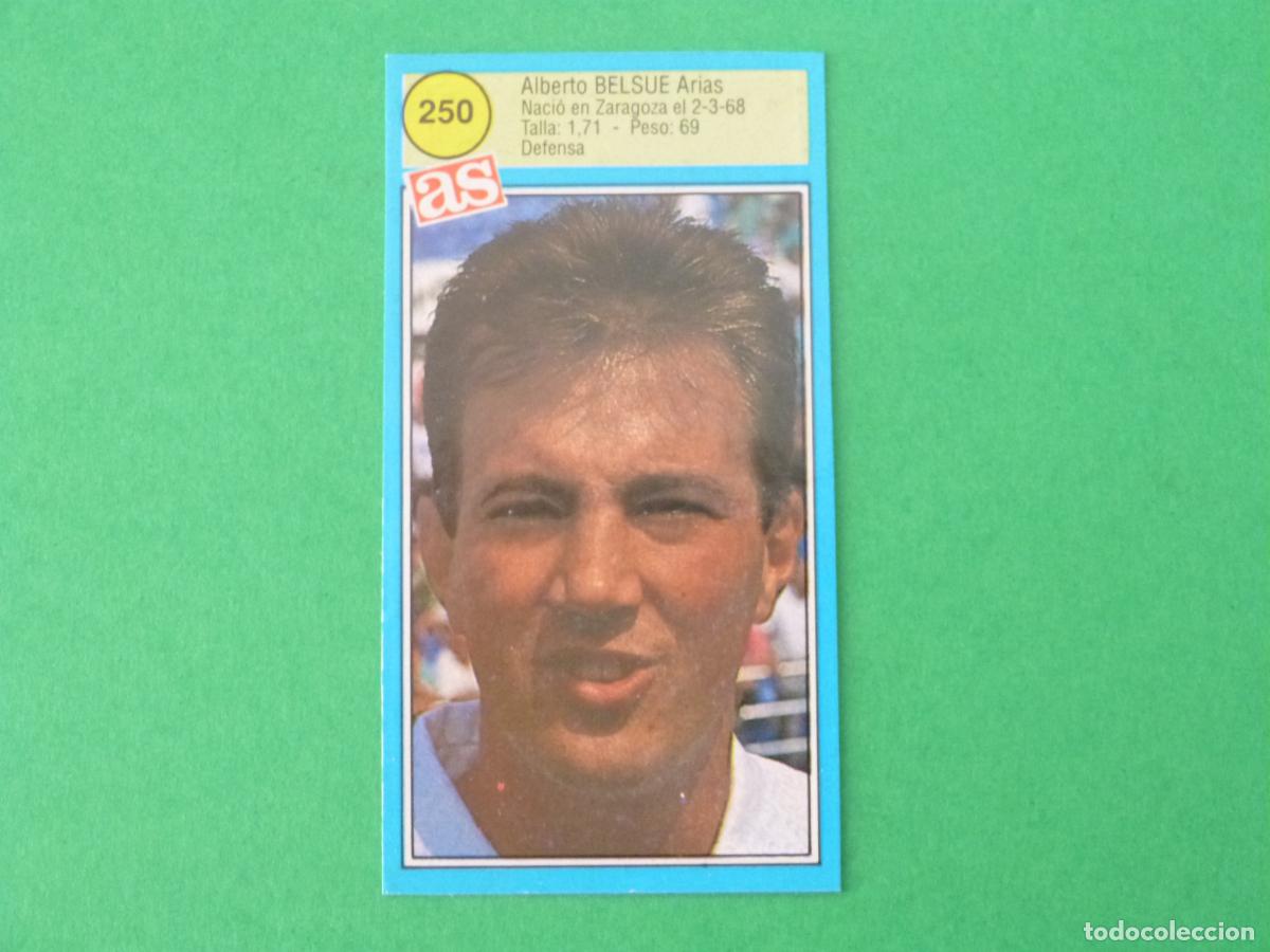 Cromos de F&uacute;tbol: CROMO FUTBOL BELSUE REAL ZARAGOZA RECORTADO N&ordm; 250 ASES DE LA LIGA 1990-1991/90-91 DIARIO AS