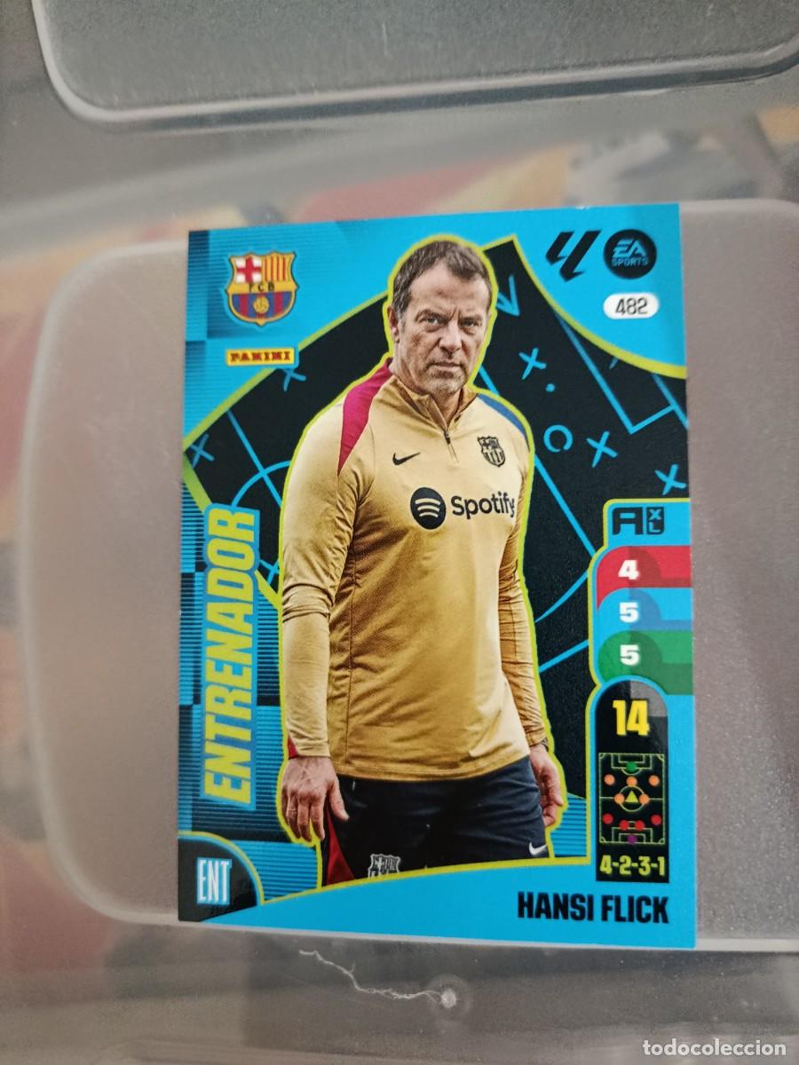 Football Stickers: Adrenalyn 24/25. 482- Hansi Flick. Barcelona.