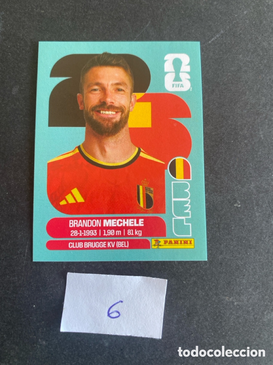 Cromos de F&uacute;tbol: Cromo Belgica Mundial 2026 N* 6 nuevo
