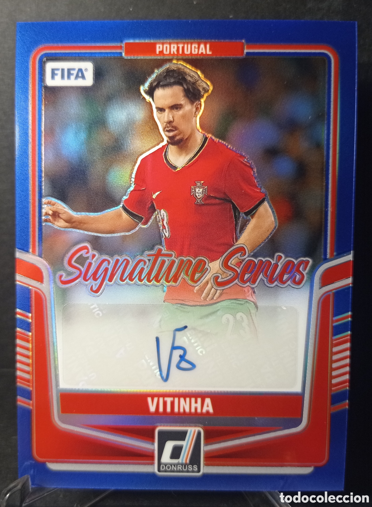 Cromos de F&uacute;tbol: Vitinha auto /99 blue signature series