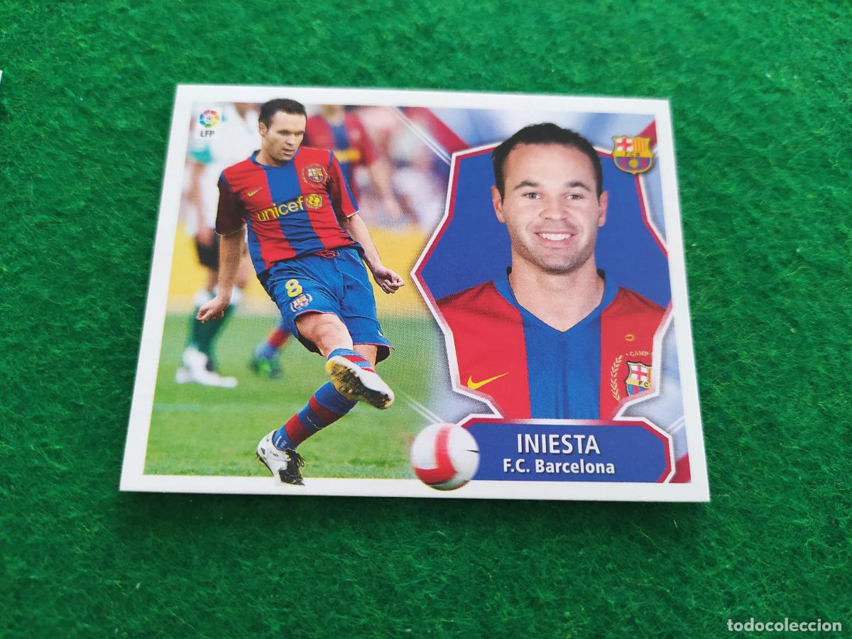 Football Stickers: Liga este 2008 2009 08 09 nuevo sin pegar - FC BARCELONA - INIESTA