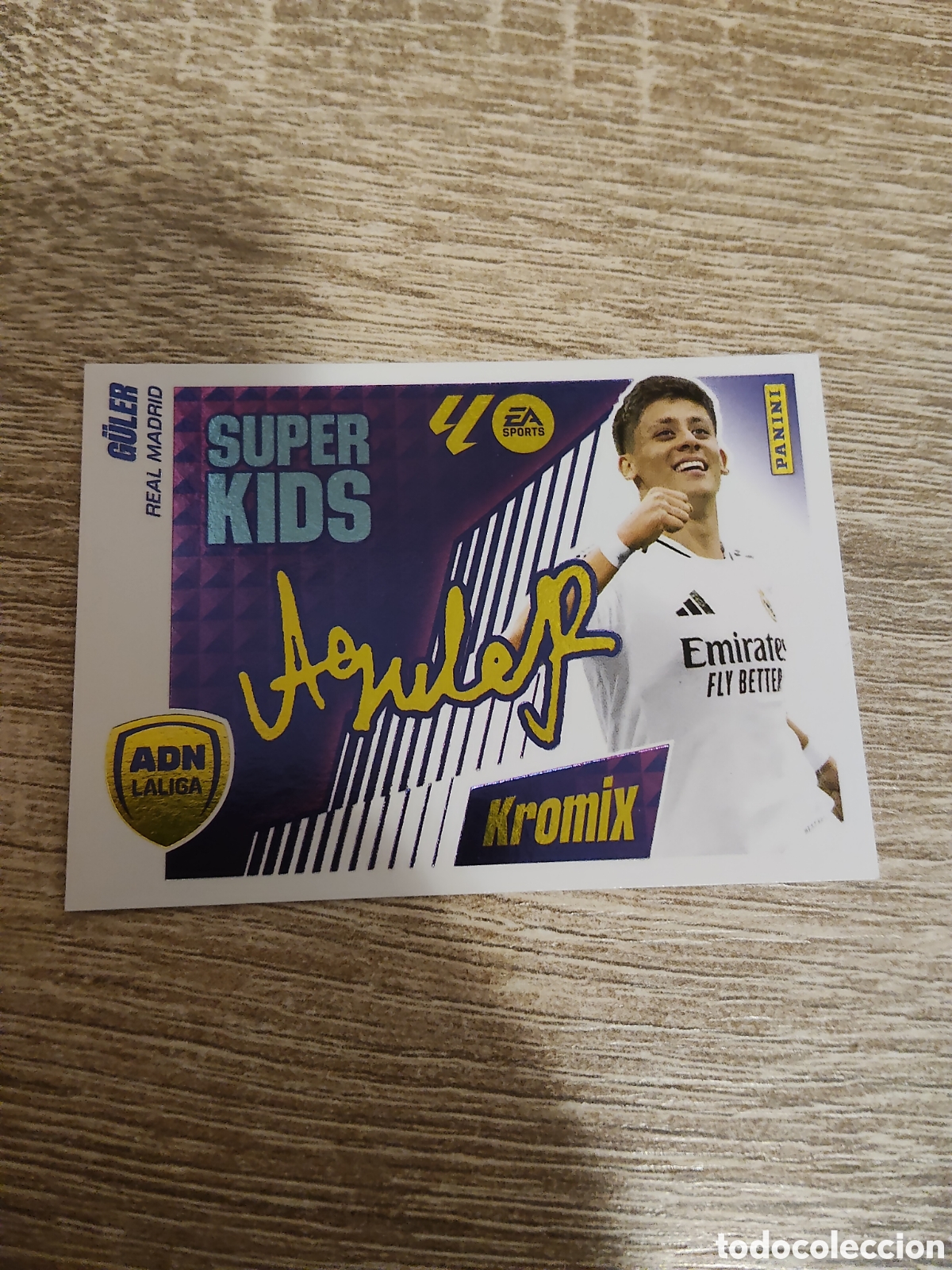Cromos de F&uacute;tbol: Guler Real Madrid super kids kromix liga 2025 2026 25 26 ediciones este