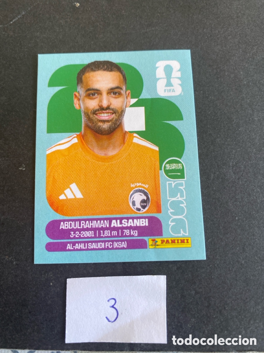Football Stickers: Cromo Arabia Saud&iacute; Mundial 2026 N* 3 nuevo