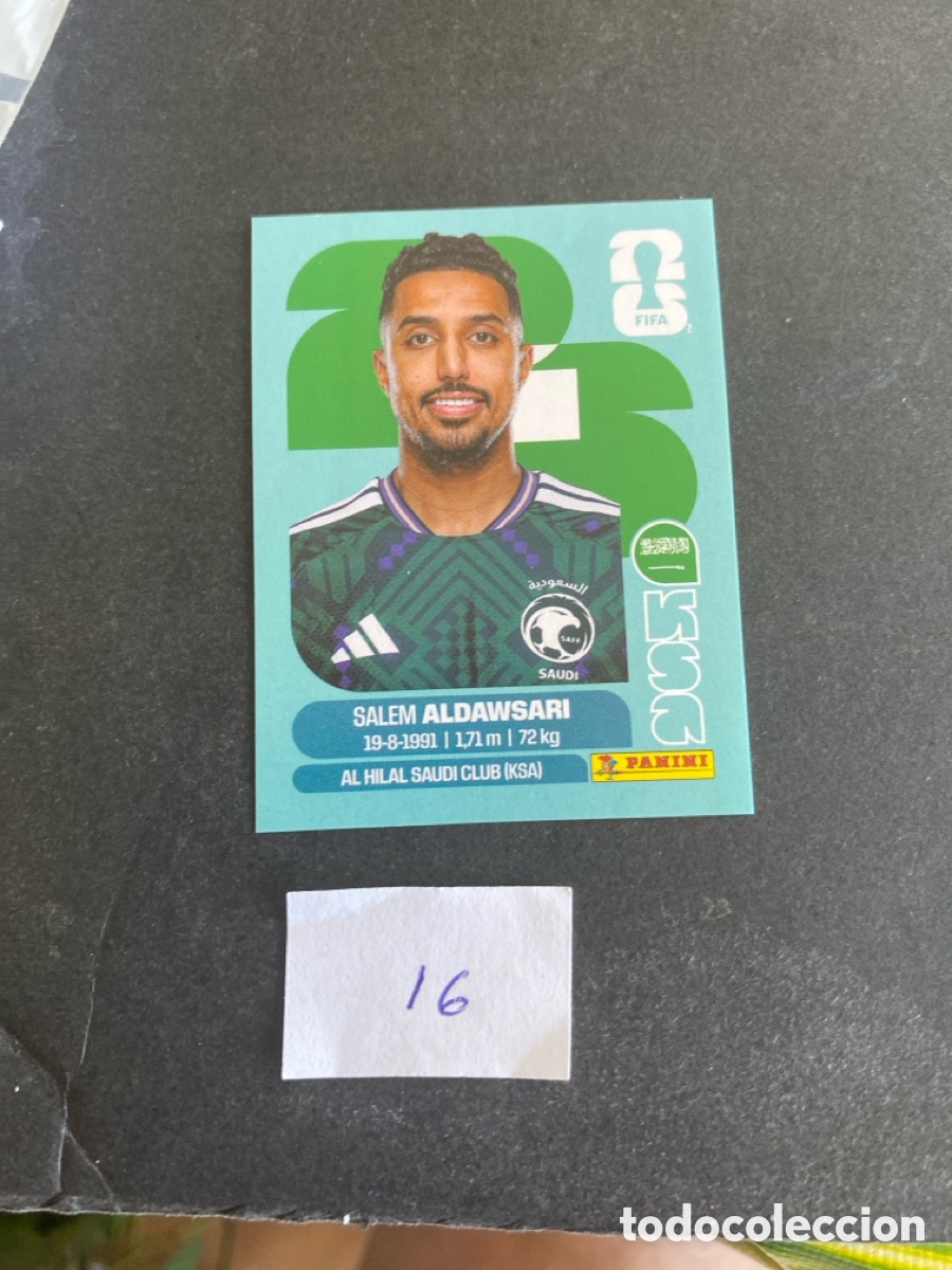 Cromos de F&uacute;tbol: Cromo Arabia Saud&iacute; Mundial 2026 N* 16 nuevo