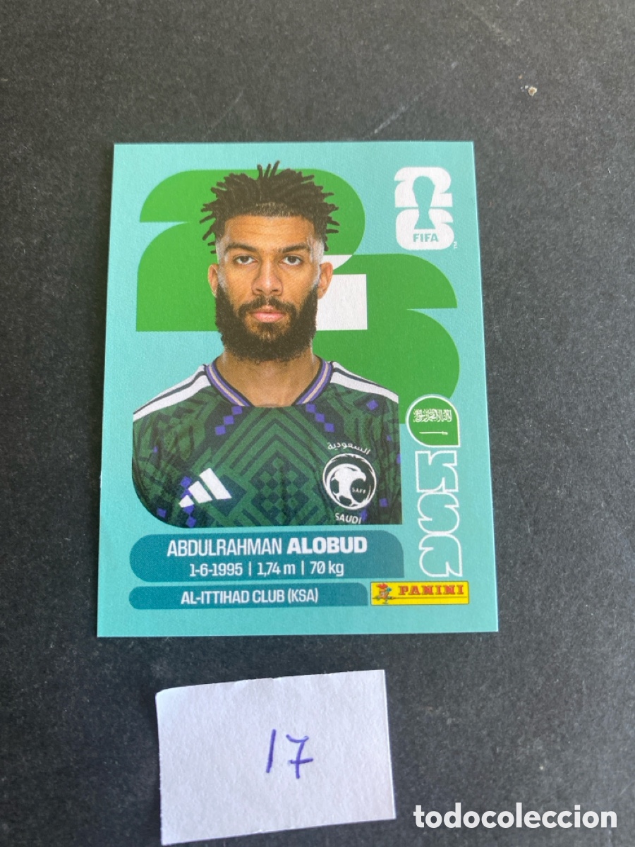 Cromos de F&uacute;tbol: Cromo Arabia Saud&iacute; Mundial 2026 N* 17 nuevo