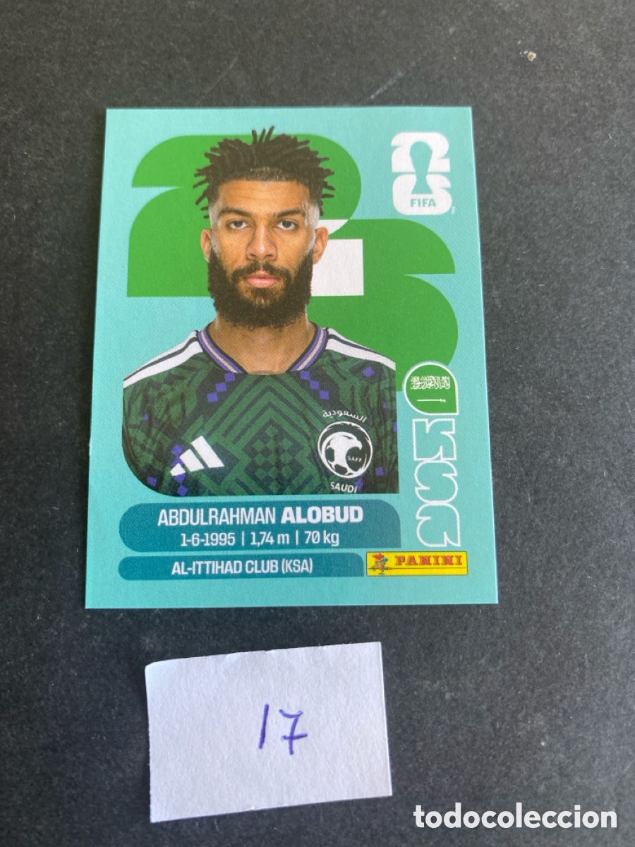 Cromos de F&uacute;tbol: Cromo Arabia Saud&iacute; Mundial 2026 N* 17 nuevo