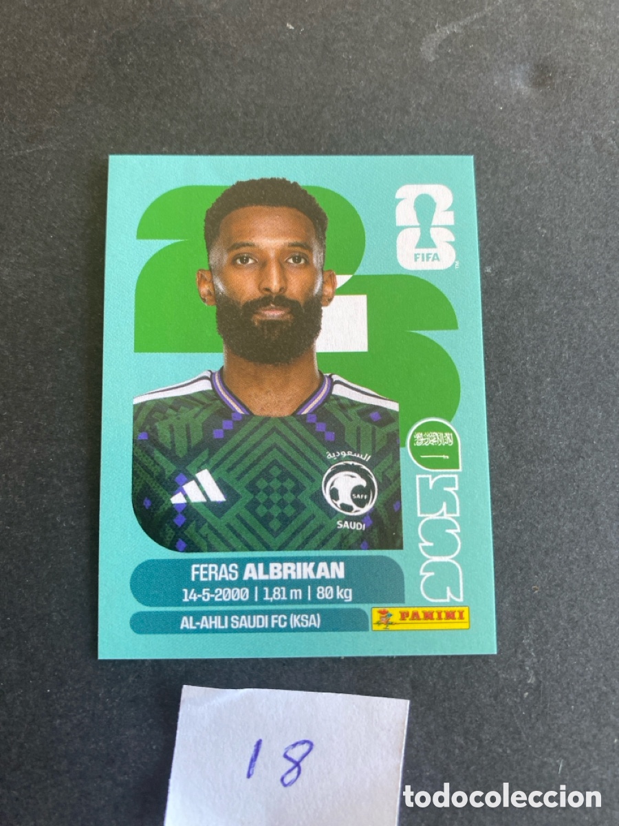 Cromos de F&uacute;tbol: Cromo Arabia Saud&iacute; Mundial 2026 N* 18 nuevo