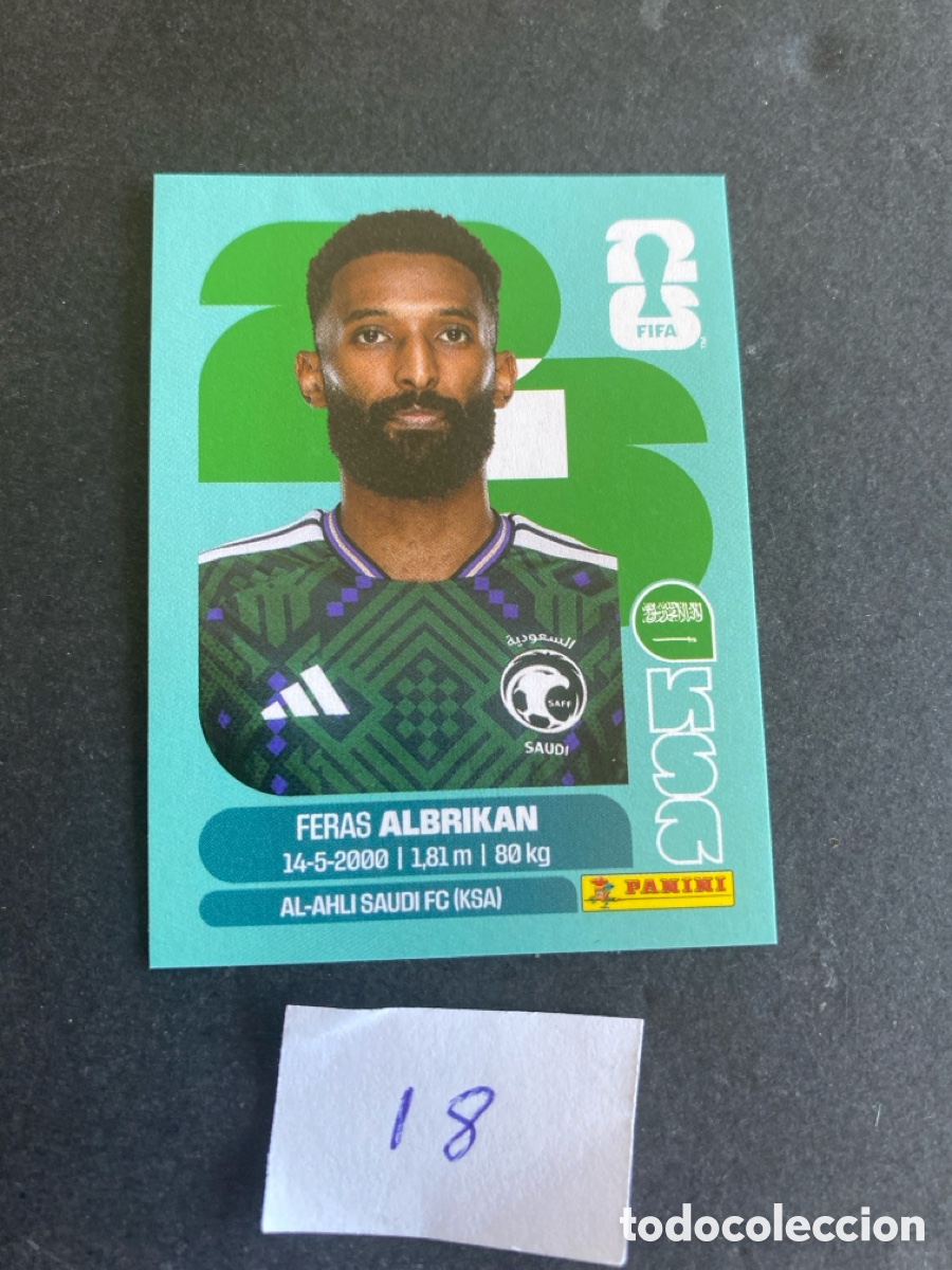 Cromos de F&uacute;tbol: Cromo Arabia Saud&iacute; Mundial 2026 N* 18 nuevo