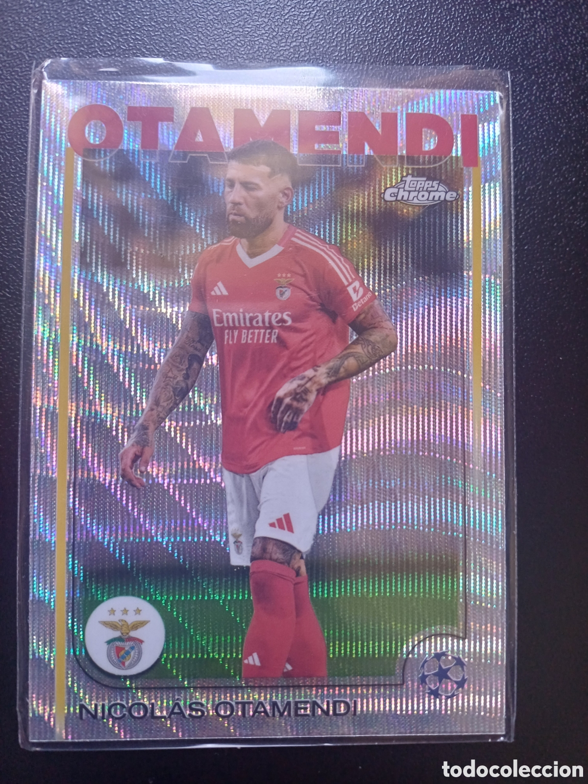 Cromos de F&uacute;tbol: #086 NICOLAS OTAMENDI SL BENFICA PARALELA TOPPS CHROME UEFA CLUB COMPETITITONS 2024-25