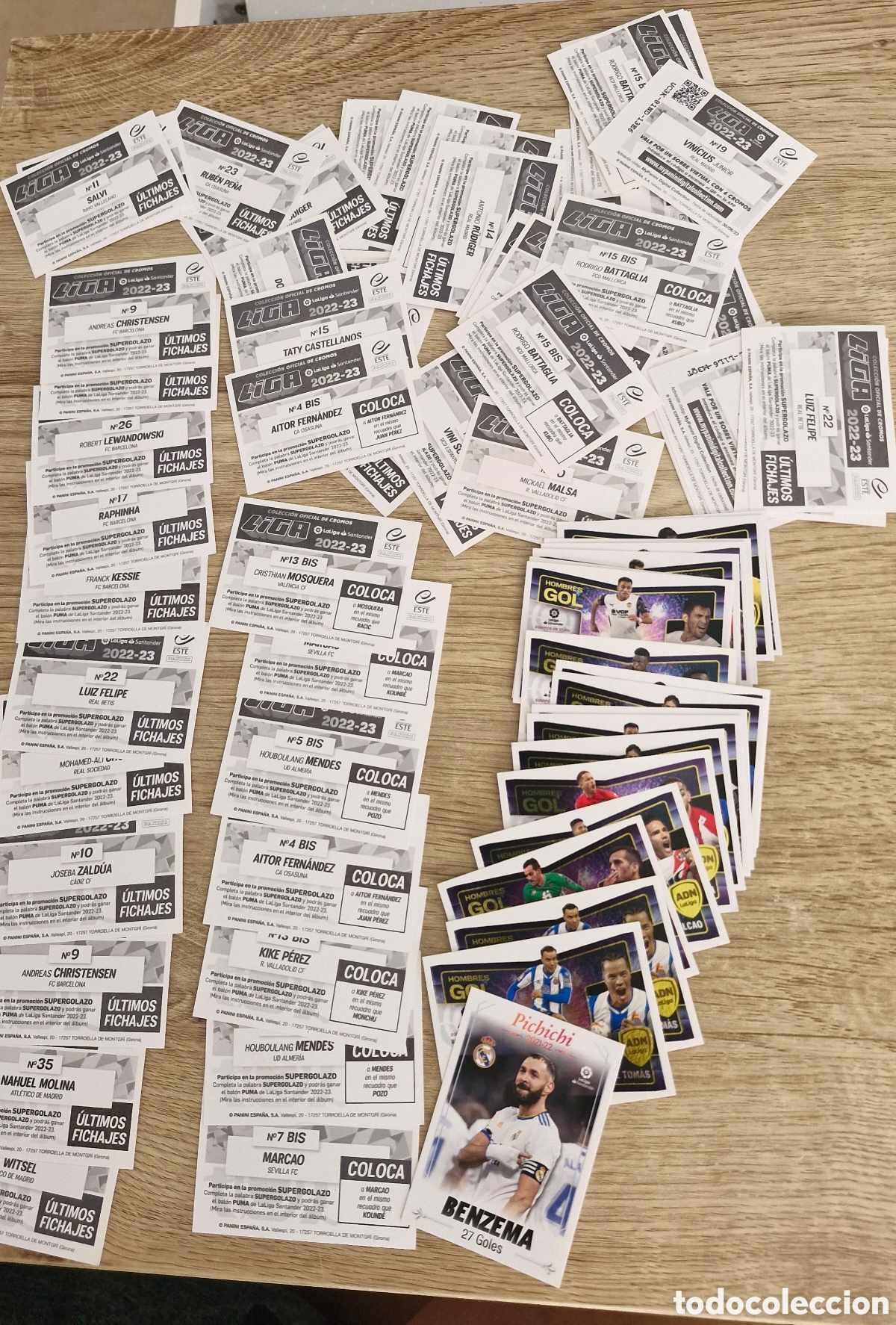 Cromos de F&uacute;tbol: LIGA ESTE LOTE 85 CROMOS 2022 2023 SOLO FICHAJES / COLOCAS / HOMBRES GOL