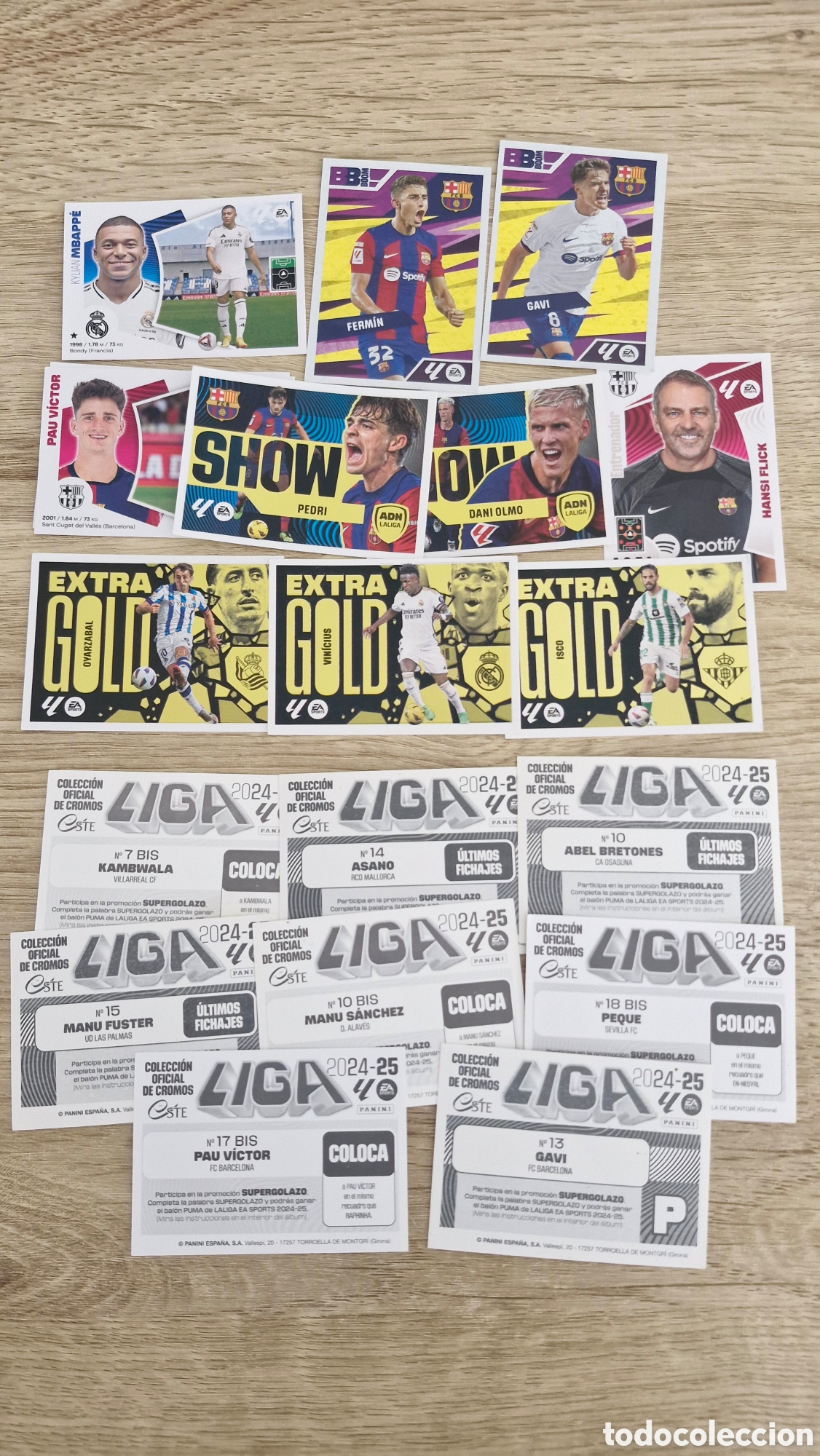 Cromos de F&uacute;tbol: LIGA ESTE LOTE 18 CROMOS 2024 2025