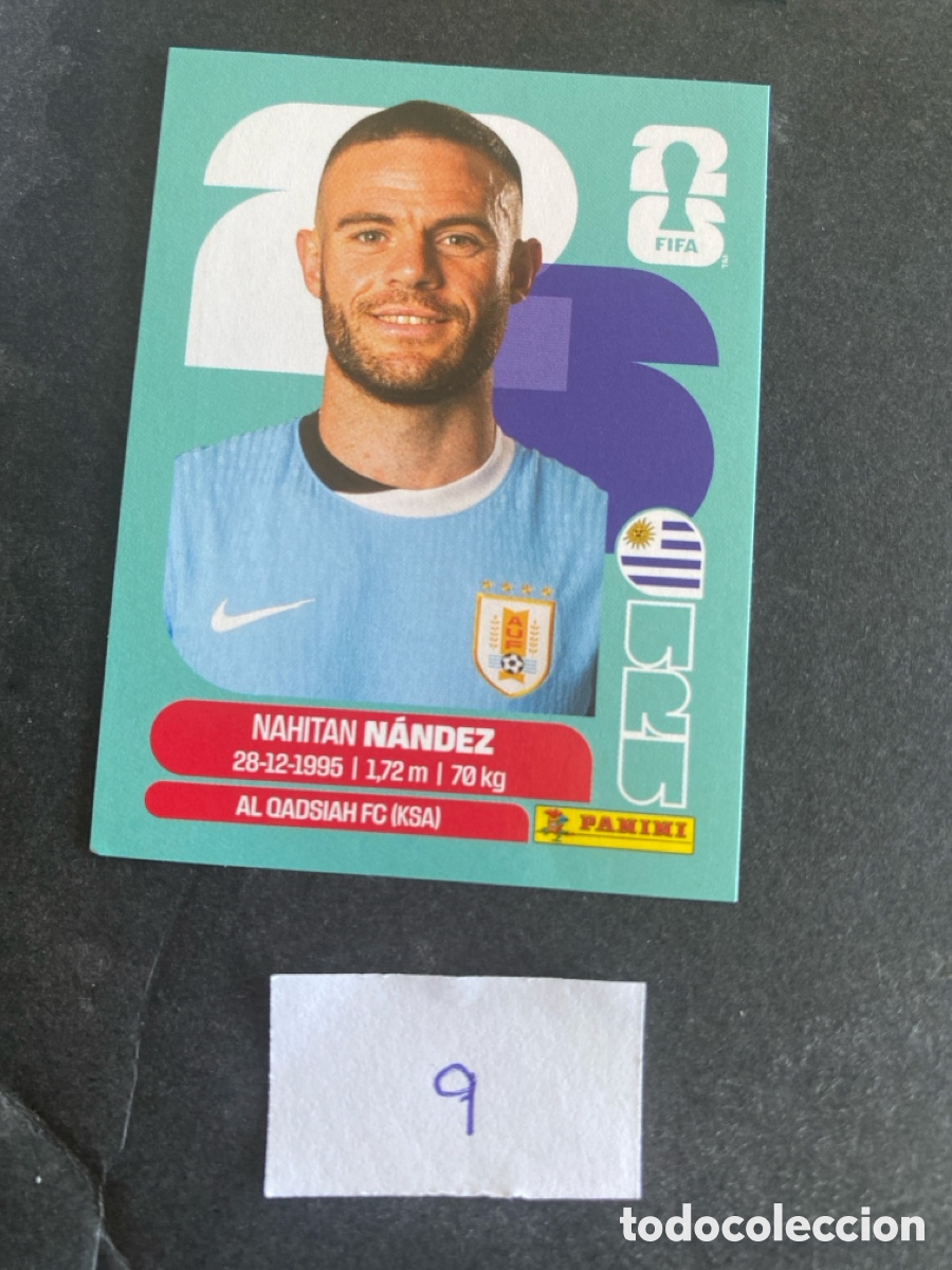 Cromos de F&uacute;tbol: Cromo Uruguay Mundial 2026 N* 9 nuevo