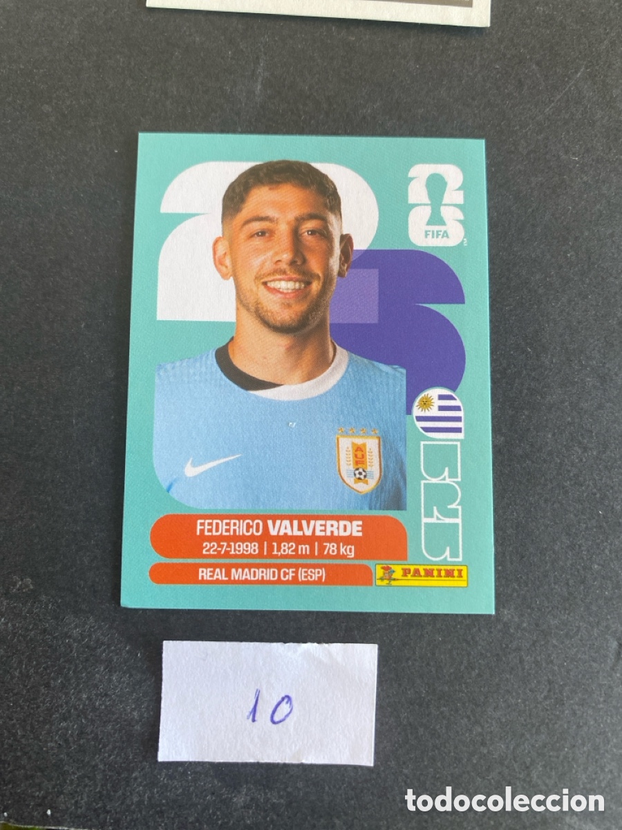 Cromos de F&uacute;tbol: Cromo Uruguay Mundial 2026 N* 10 nuevo