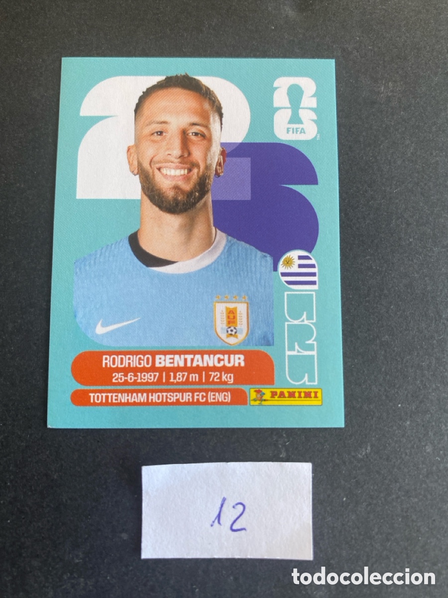 Cromos de F&uacute;tbol: Cromo Uruguay Mundial 2026 N* 12 nuevo