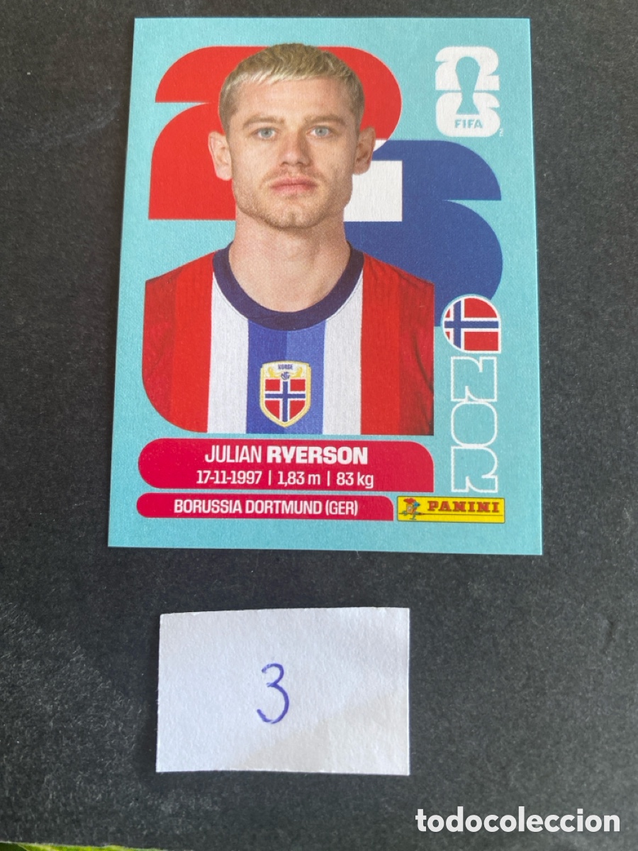 Cromos de F&uacute;tbol: Cromo Noruega Mundial 2026 N* 3 nuevo