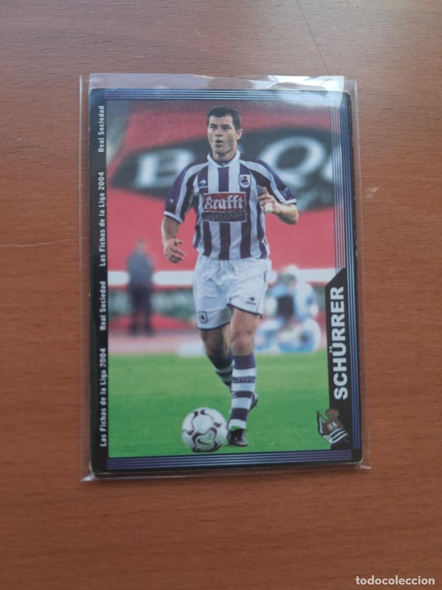 Cromos de F&uacute;tbol: Fichas de la Liga de Mundicromo 2003 2004 03 04 Real Sociedad 34 Sch&uuml;rrer