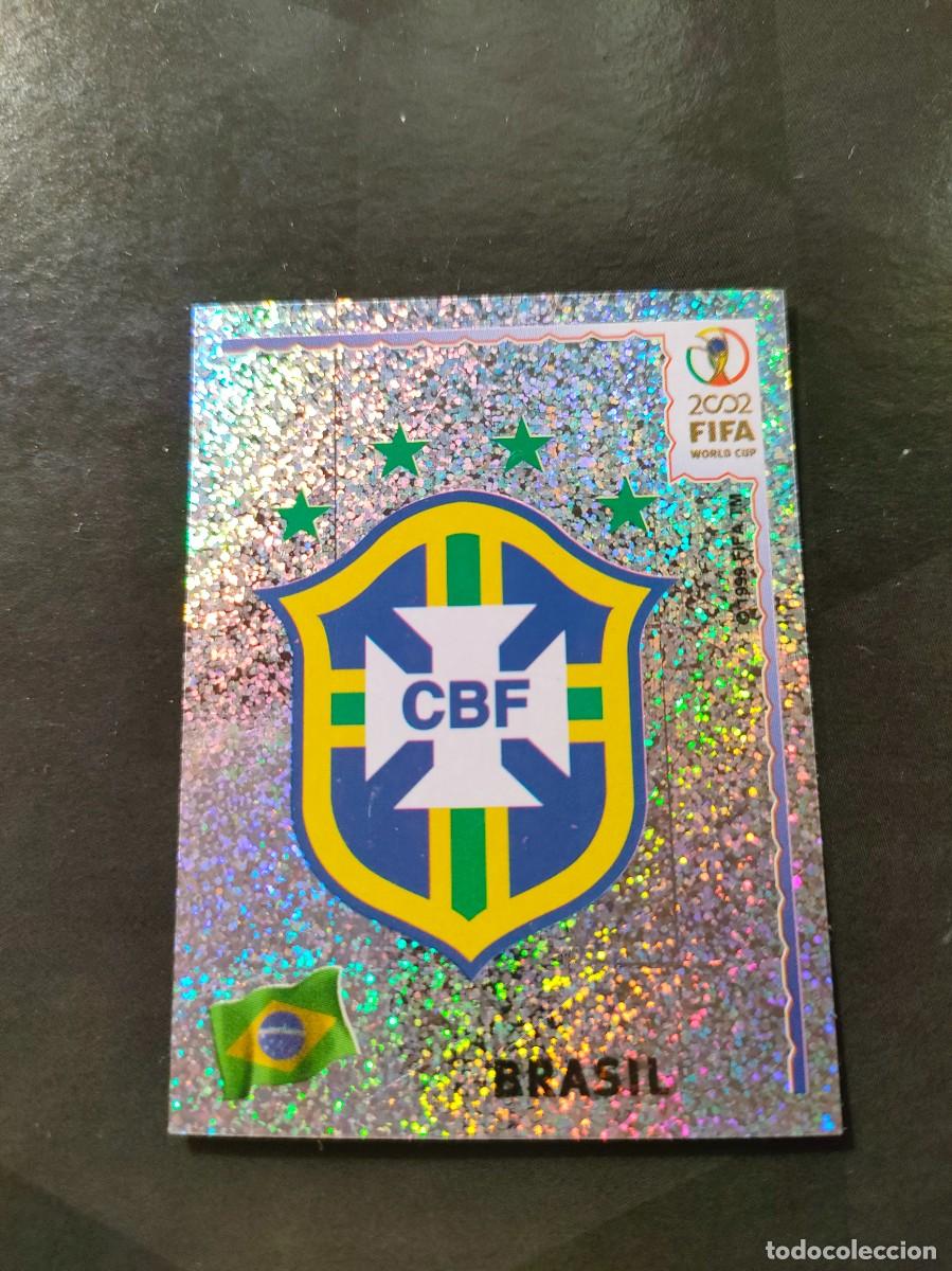 Cromos de F&uacute;tbol: Escudo Brasil Mundial 2002 Corea Jap&oacute;n Panini n&ordm; 170 Nunca pegado