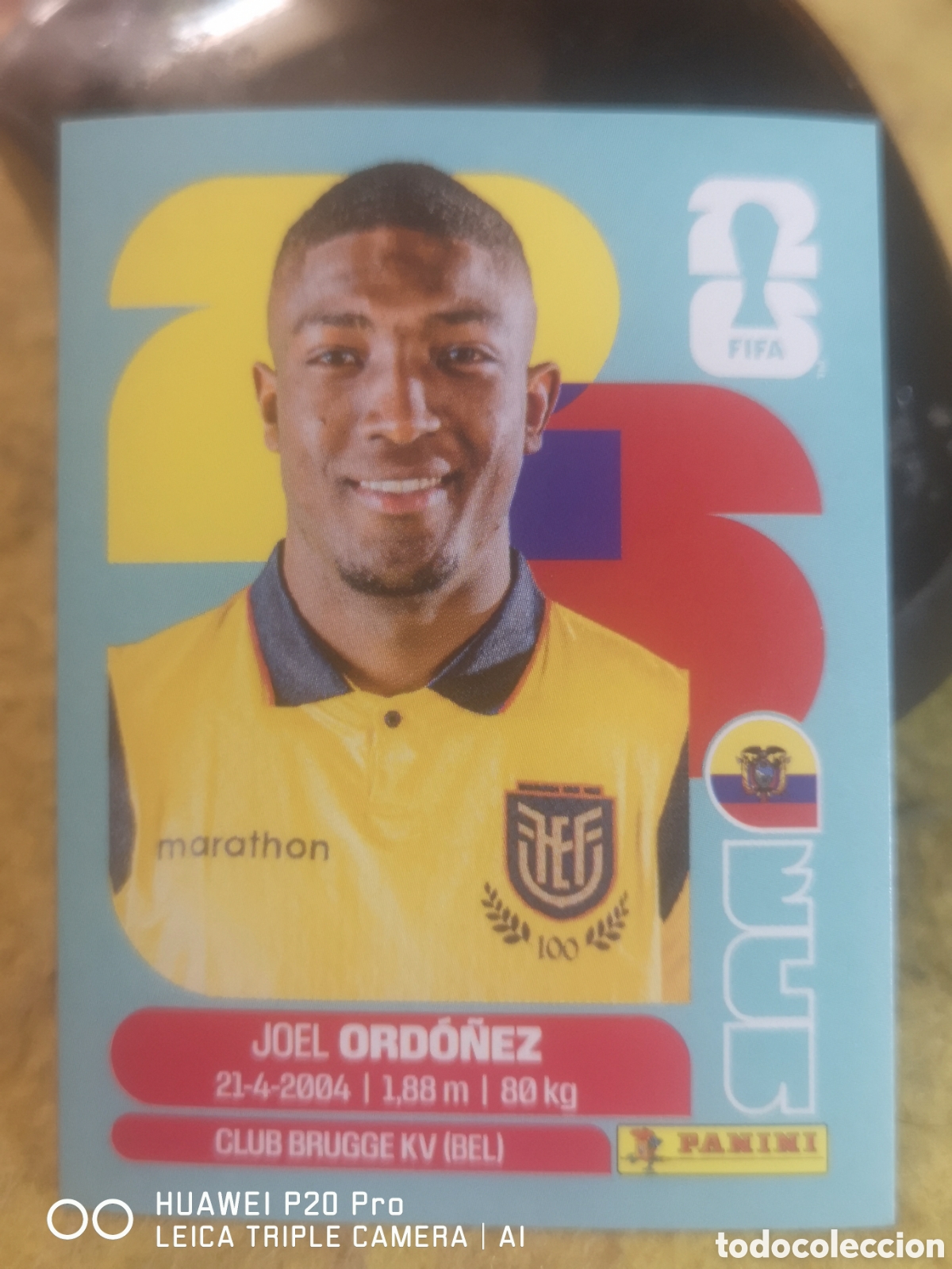 Cromos de F&uacute;tbol: FIFA WORLD CUP MUNDIAL 2026 JOEL ORDO&Ntilde;EZ - ECU 8