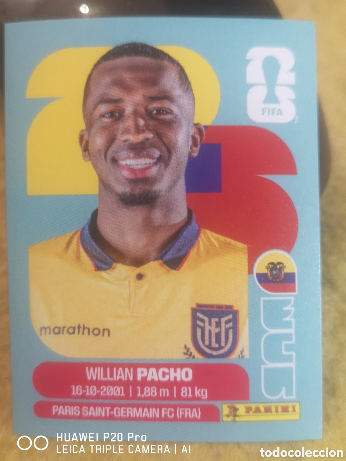 Cromos de F&uacute;tbol: FIFA WORLD CUP MUNDIAL 2026 WILLIAN PACHO - ECU 6