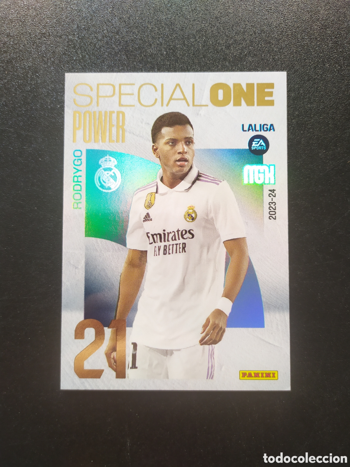 Cromos de F&uacute;tbol: Megacracks 2023 2024 23 24 panini Rodrygo special one power n&deg; P403 P 403 Real Madrid