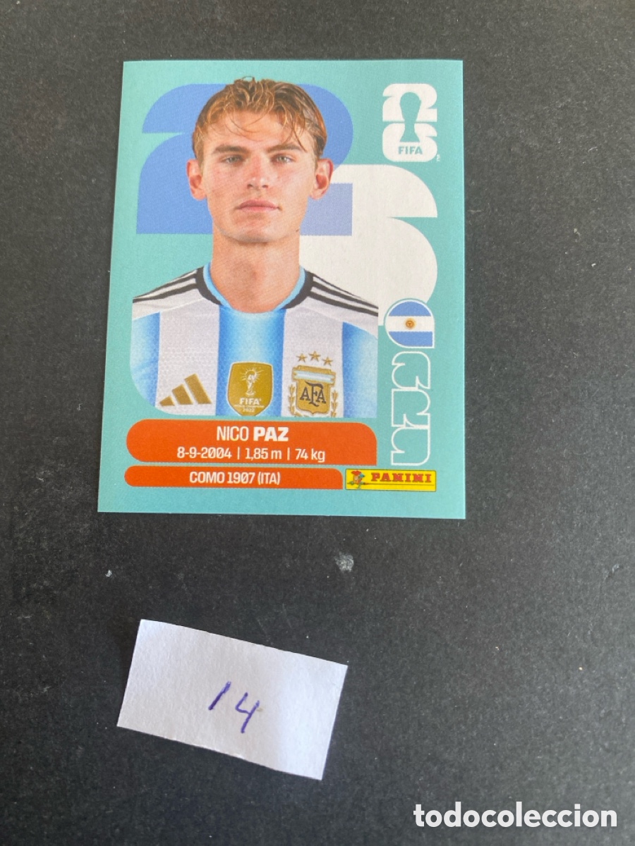 Cromos de Futebol: Cromo Argentina Mundial 2026 N* 14 nuevo