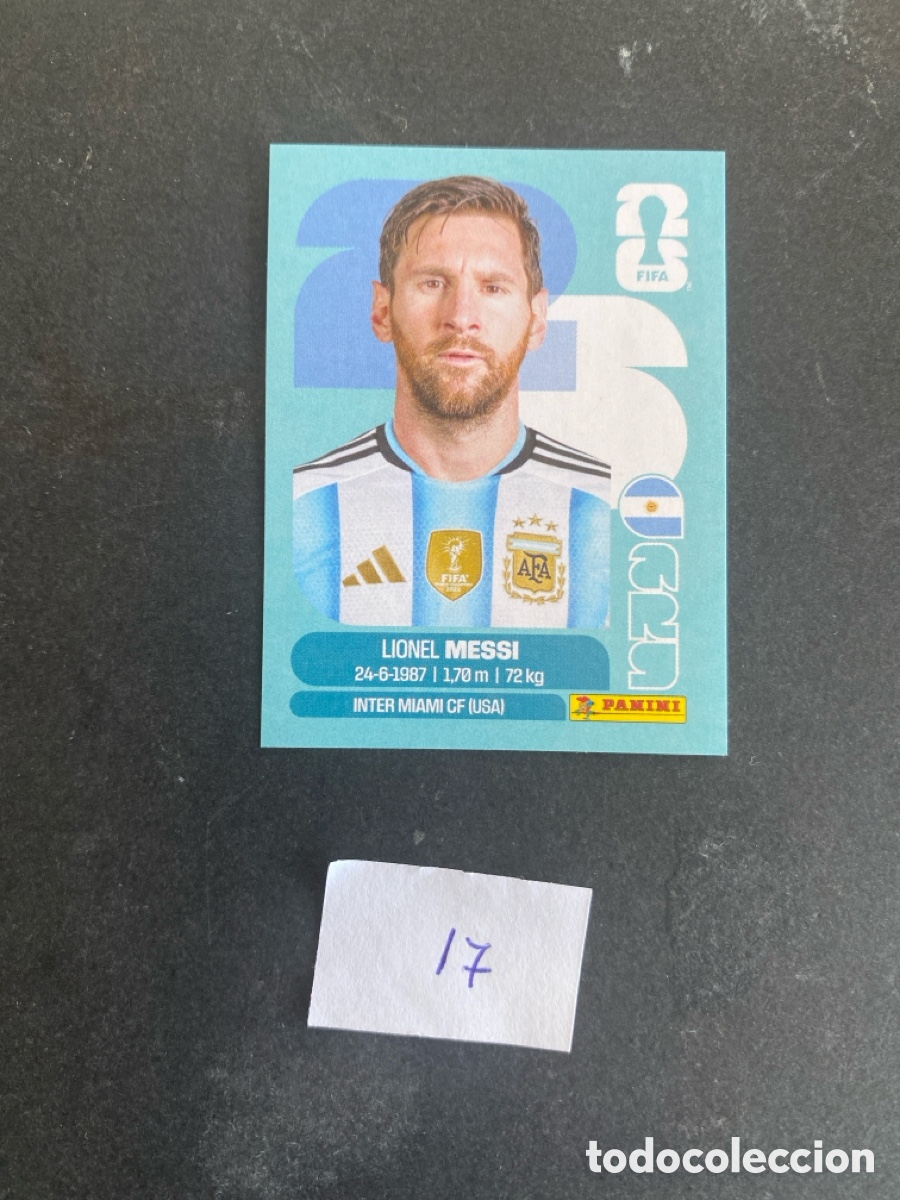 Cromos de F&uacute;tbol: Cromo Argentina MESSI mundial 2026 N* 17 nuevo