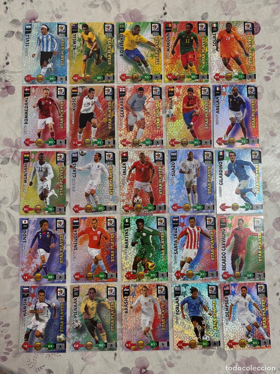Cromos de F&uacute;tbol: Pack 25 &rdquo;Star Player&rdquo; Adrenalyn XL Mundial 2010