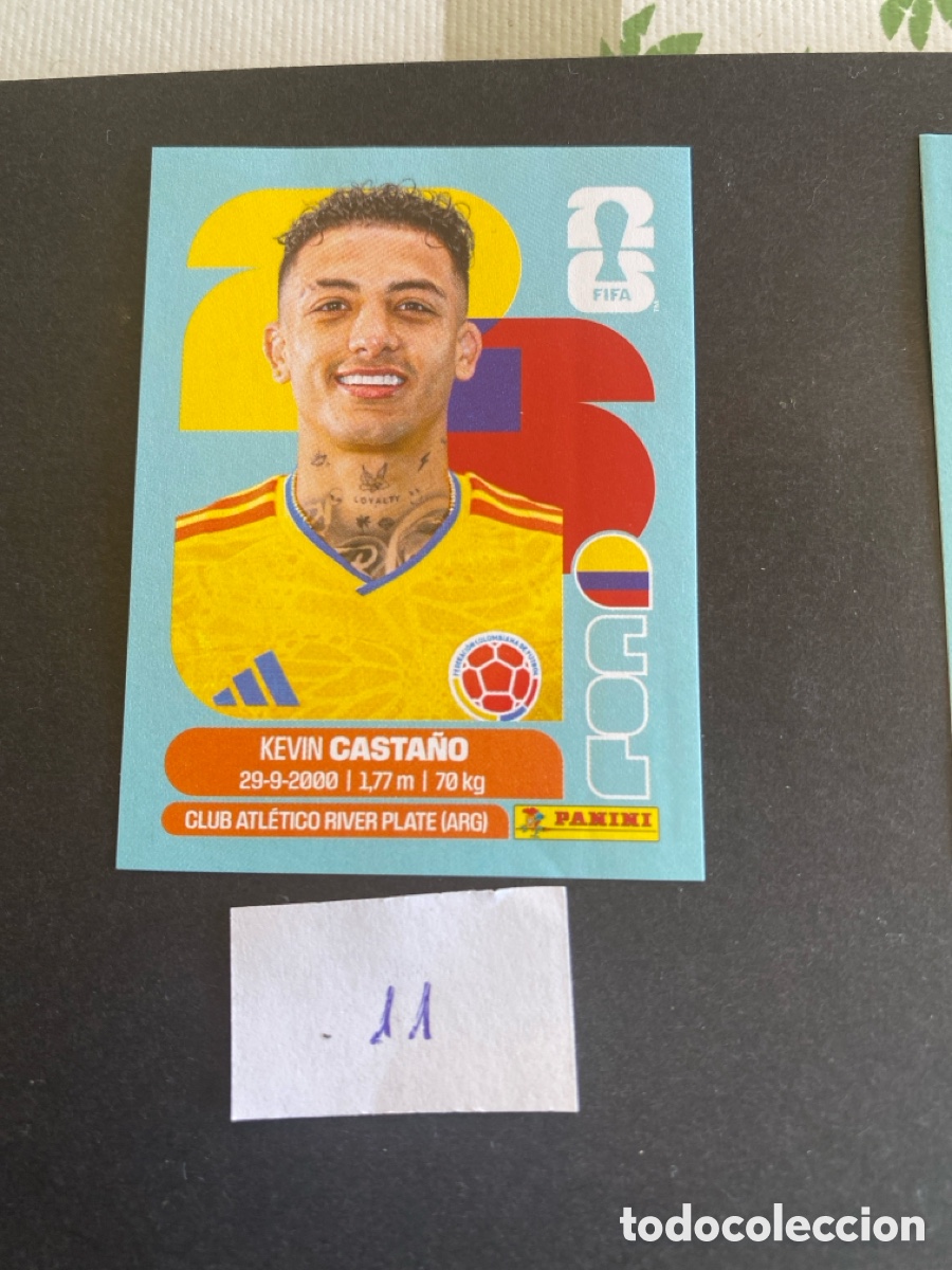 Cromos de F&uacute;tbol: Cromo Colombia Mundial 2026 N* 11 nuevo