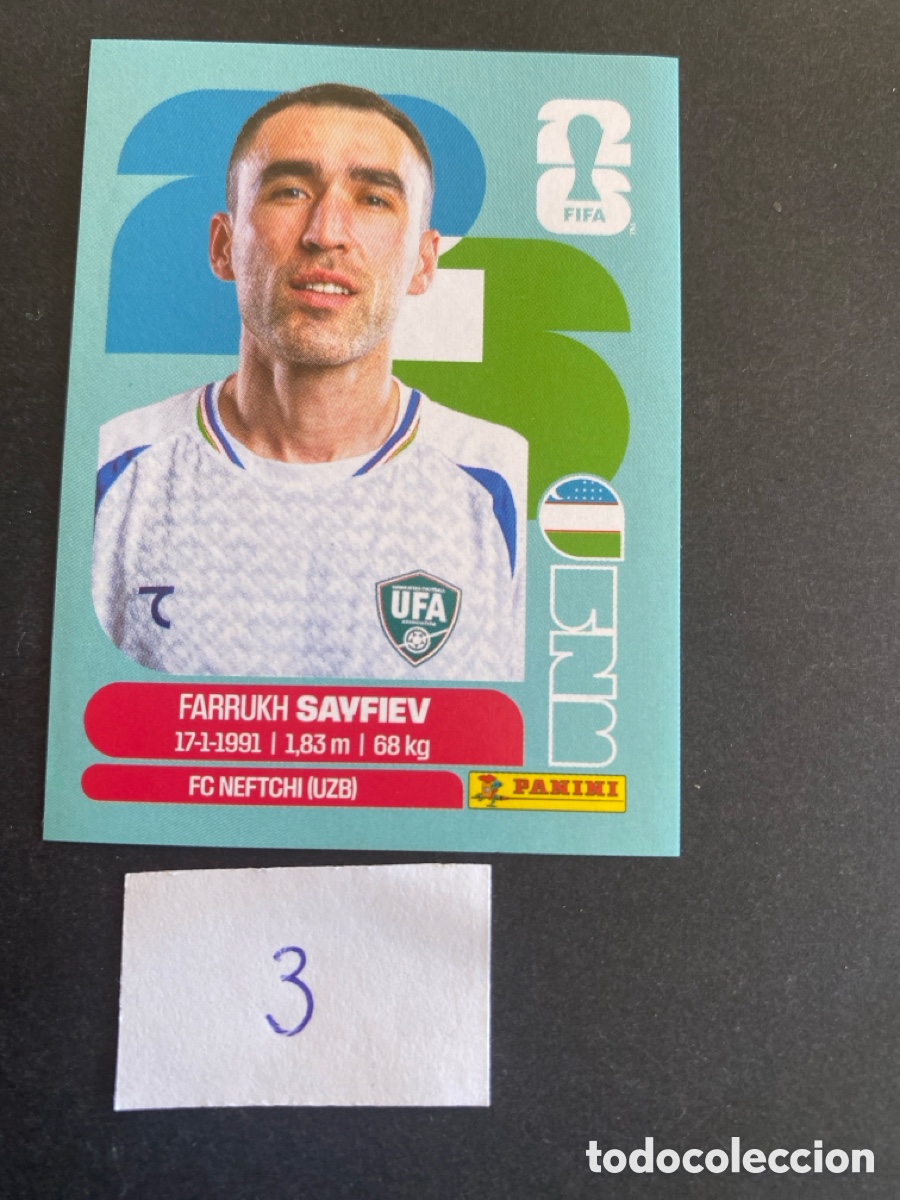 Cromos de F&uacute;tbol: Cromo Uzbekist&aacute;n Mundial 2026 N*3 nuevo