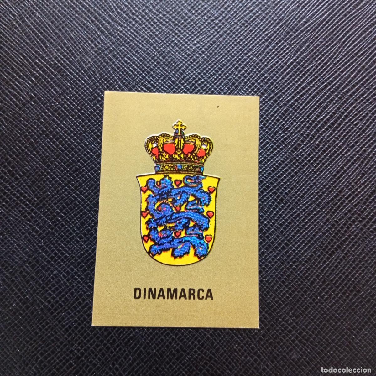 Cromos de F&uacute;tbol: ESCUDO DINAMARCA REYAUCA MEXICO WORLD 1986 CROMO FUTBOL 86 - SIN PEGAR - A24 PG235